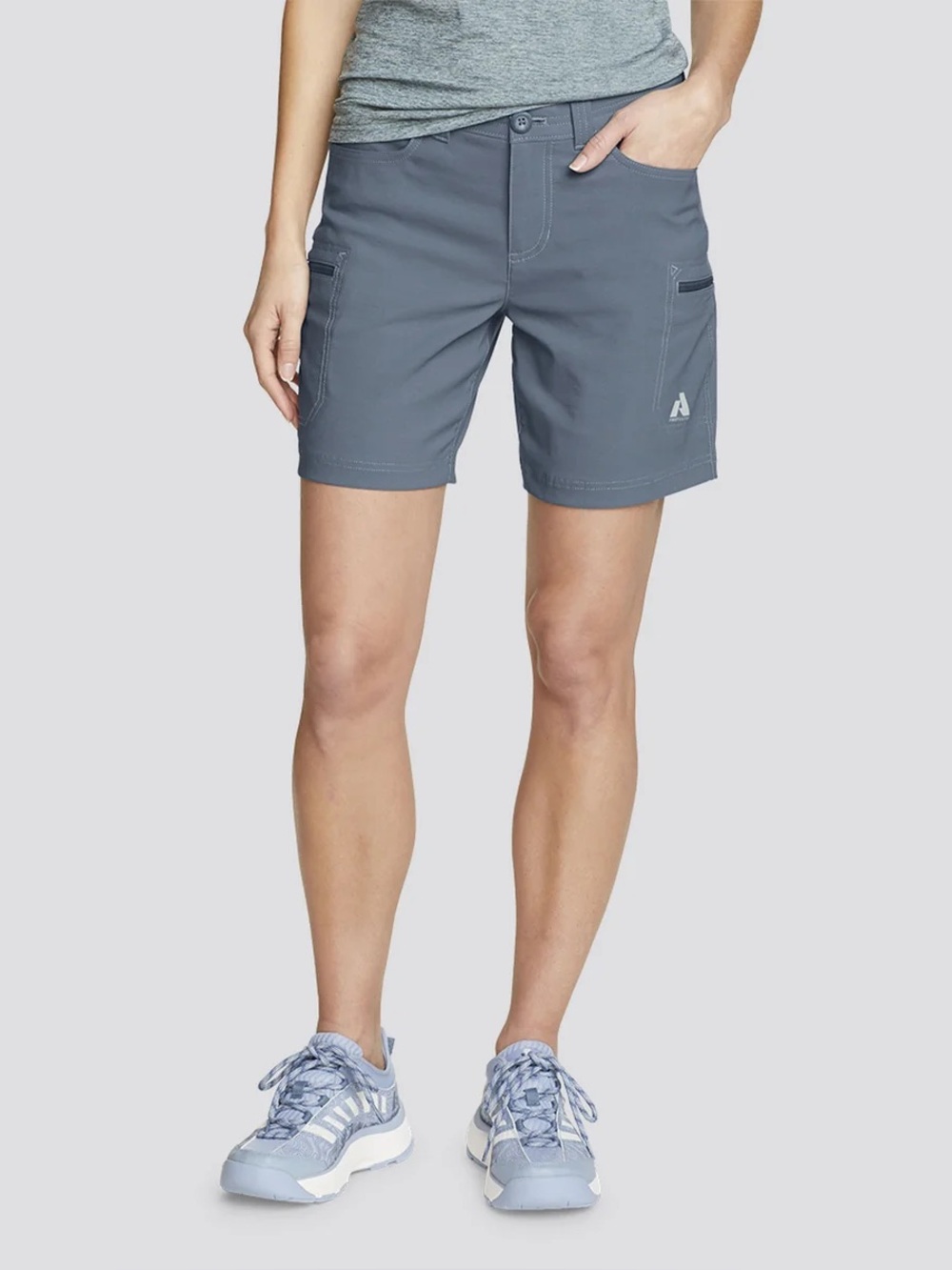 Eddie Bauer First Ascent Grey Cargo Nylon Hiking Shorts, size 10